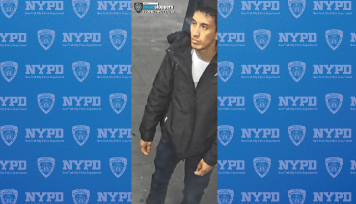 man wearing black coat who allegedly attacked a woman in Gramercy Park